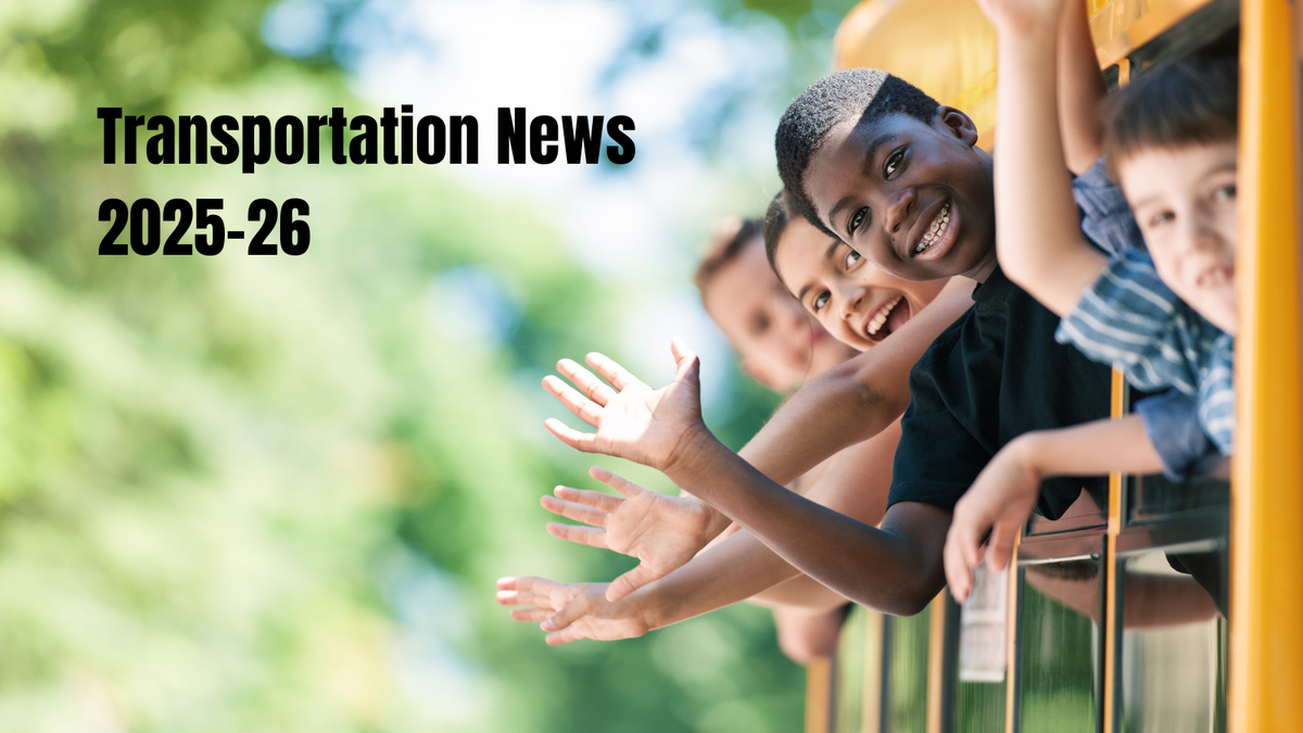 Transportation New 2025-26 - photo of kids on a school bus